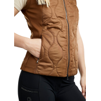 Ärmellose Daunenjacke Hybrid Montar MoMary Gun Metals Crystals Damen Schwarz