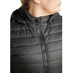 Lange gesteppte Jacke Montar MoKately Curve Damen Schwarz