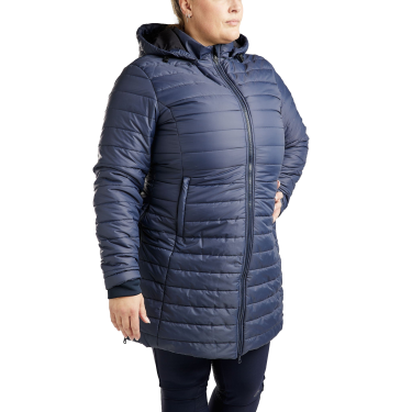 Lange gesteppte Jacke Montar MoKately Curve Damen Dunkelmarine Blau Lange gesteppte Jacke Montar MoKately Curve Damen Dunkelmarine Blau