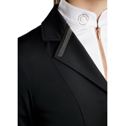 Turnierjacke Montar MoGloria mit Kaviarstreifen Damen Schwarz
