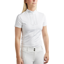 Wettkampf-Poloshirt Montar MoViolet Crystal Gun Metal Damen Weiß Weiß Wettkampf-Poloshirt Montar MoViolet Crystal Gun Metal Damen Weiß Weiß