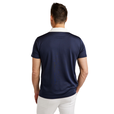 Turnierpolo Montar MoWill strukturiert Damen Marine Marineblau