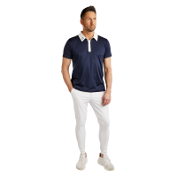 Turnierpolo Montar MoWill strukturiert Damen Marine Marineblau