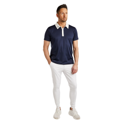 Turnierpolo Montar MoWill strukturiert Damen Marine Marineblau