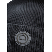 Gestrickte Wollmütze von Montar mit Logo Schwarz