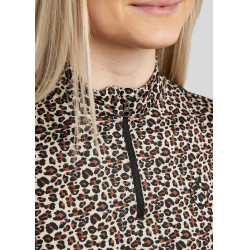 Montar Trainings-T-Shirt MoLeonora Damen Kurzarm mit Leopardenprint