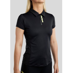Kurzärmliges Trainingsshirt Montar MoStella Mesh mit kontrastierendem Logo für Damen