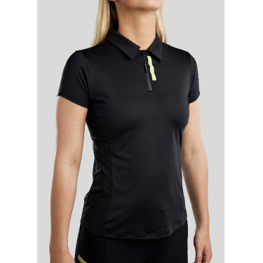 Kurzärmliges Trainingsshirt Montar MoStella Mesh mit kontrastierendem Logo für Damen Kurzärmliges Trainingsshirt Montar MoStella Mesh mit kontrastierendem Logo für Damen