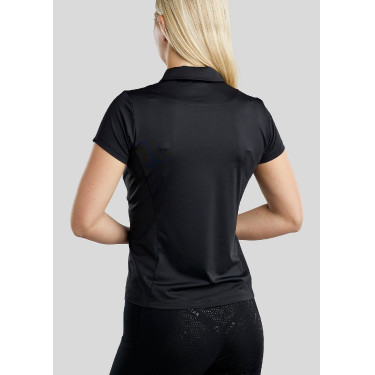 Kurzärmliges Trainingsshirt Montar MoStella Mesh mit kontrastierendem Logo für Damen Kurzärmliges Trainingsshirt Montar MoStella Mesh mit kontrastierendem Logo für Damen
