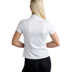Kurzarm-T-Shirt Montar MoBlair mit dunkelgrauem Kristall Damen