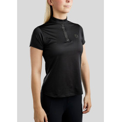 Montar MoBriella Trainingsshirt mit Gunmetal-Kristallen Damen