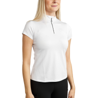 Kurzärmliges Trainings-T-Shirt Montar MoElaine mit gelasertem Logo für Damen Weiß Weiß