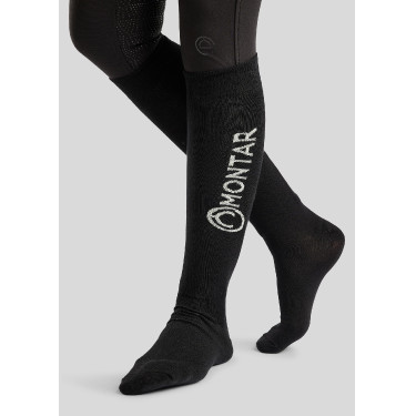 Montar schwarze Socken mit Logo