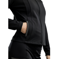 Damen-Full-Zip-Jacke Montar MoGloria mit Kaviarstreifen Schwarz Damen-Full-Zip-Jacke Montar MoGloria mit Kaviarstreifen Schwarz