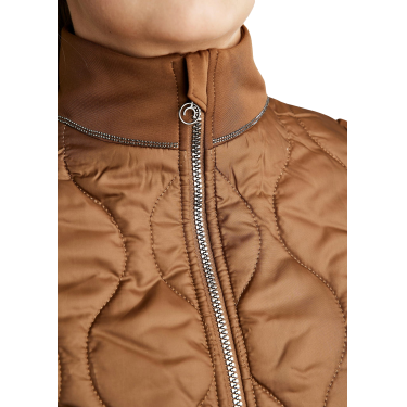 Hybridjacke Montar MoMary Kristalle Gun Metal Damen Karamell Braun