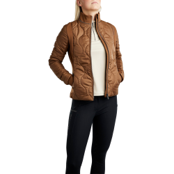 Hybridjacke Montar MoMary Kristalle Gun Metal Damen Karamell Braun