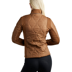 Hybridjacke Montar MoMary Kristalle Gun Metal Damen Karamell Braun