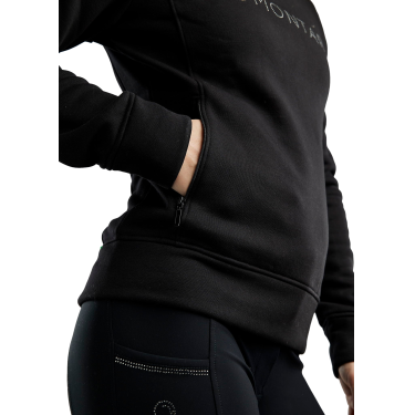 Sweatshirt Montar MoNaja mit hohem Kragen Kristalle Gun Metal Damen Sweatshirt Montar MoNaja mit hohem Kragen Kristalle Gun Metal Damen