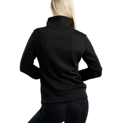 Sweatshirt Montar MoNaja mit hohem Kragen Kristalle Gun Metal Damen Schwarz Sweatshirt Montar MoNaja mit hohem Kragen Kristalle Gun Metal Damen Schwarz