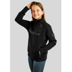 Sweatshirt Montar MoNaja Junior seitlicher Reißverschluss Kristalle Roségold