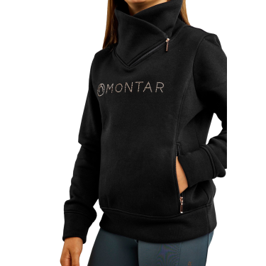 Sweatshirt Montar MoNaja Junior seitlicher Reißverschluss Kristalle Roségold Sweatshirt Montar MoNaja Junior seitlicher Reißverschluss Kristalle Roségold