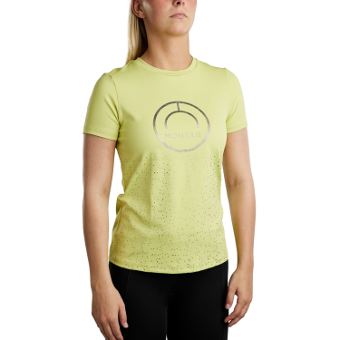 Kurzarm-T-Shirt Montar MoSille Damen mit Gun-Metal-Logoaufdruck