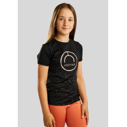 Kurzärmeliges T-Shirt Montar MoNille Junior mit Roségold-Aufdruck