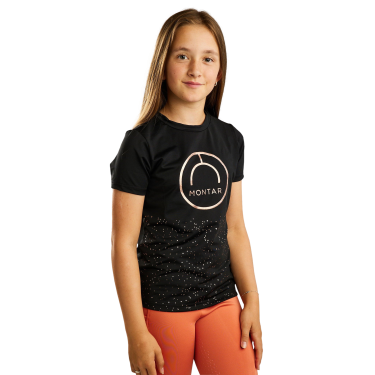 Kurzärmeliges T-Shirt Montar MoNille Junior mit Roségold-Aufdruck