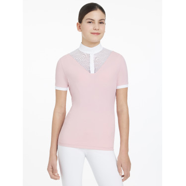 Wettkampf-Poloshirt Eva LeMieux Young Rider Kurzarm Blüte Lila Wettkampf-Poloshirt Eva LeMieux Young Rider Kurzarm Blüte Lila