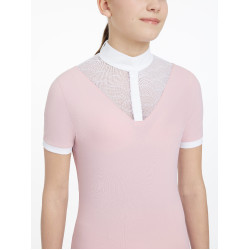 Wettkampf-Poloshirt Eva LeMieux Young Rider Kurzarm Blüte Lila Wettkampf-Poloshirt Eva LeMieux Young Rider Kurzarm Blüte Lila