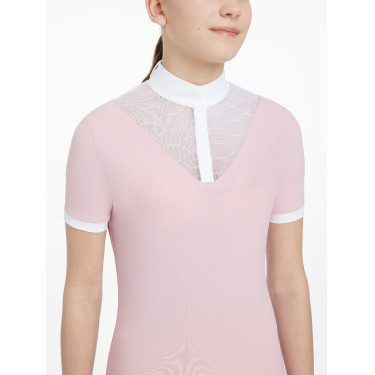 Wettkampf-Poloshirt Eva LeMieux Young Rider Kurzarm Blüte Lila Wettkampf-Poloshirt Eva LeMieux Young Rider Kurzarm Blüte Lila