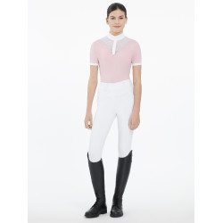 Wettkampf-Poloshirt Eva LeMieux Young Rider Kurzarm Blüte Lila Wettkampf-Poloshirt Eva LeMieux Young Rider Kurzarm Blüte Lila