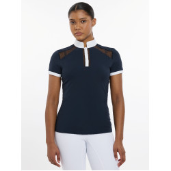 Wettkampf-Poloshirt LeMieux Camille Kurzarm Marine Marineblau