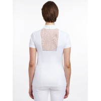 Wettkampf-Poloshirt LeMieux Camille Kurzarm Weiß Wei&amp;szlig;