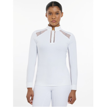 LeMieux Camille Wettkampfshirt langarm Weiß Weiß LeMieux Camille Wettkampfshirt langarm Weiß Weiß