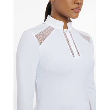 LeMieux Camille Wettkampfshirt langarm Weiß Weiß LeMieux Camille Wettkampfshirt langarm Weiß Weiß