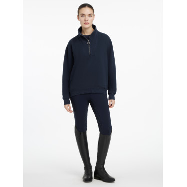 LeMieux Pullover Damen Keira mit Viertelreißverschluss Marine Marineblau