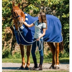 Horseware Newmarket Cosy Fleece Cooler Fleecedecke Marine Witney Marineblau