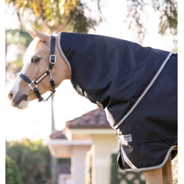 Horseware Amigo 1200D Plus Ponymantel Turnout 0g Schwarz / Titan Grau / Silber