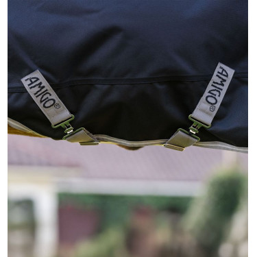 Horseware Amigo 1200D Plus Ponymantel Turnout 0g Schwarz / Titan Grau / Silber