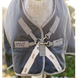 Horseware Amigo 1200D Plus Poney Turnout 250g Decke Marine / Titan Grau / Silber Marineblau