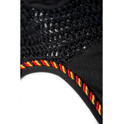 Fliegenhaube Horseware Newmarket Weißgold Schwarz