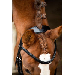 Trensenzaum Montar Normandie gegerbtes Leder Schwarz