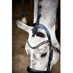 Trense Montar Normandie Deluxe gegerbtes Leder Schwarz