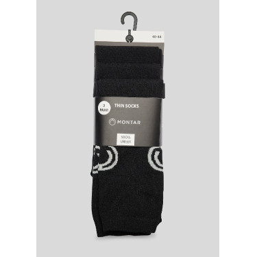 Montar kurze Socken 3 Paar Schwarz Montar kurze Socken 3 Paar Schwarz
