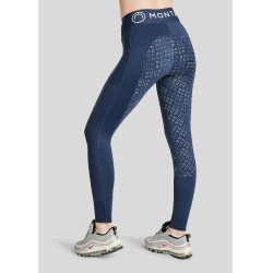 Leggings Montar Selena Logo Full Grip Damen Marine Marineblau