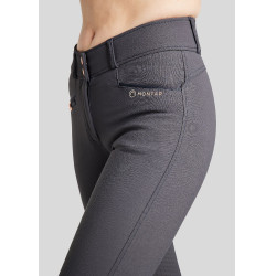 Montar Molly Yati Damenreithose mit hohem Bund und Full-Grip Marine / Roségold Marineblau