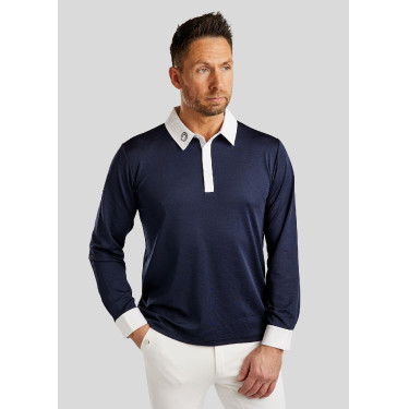 Wettkampf-Poloshirt Montar MoWill langarm Damen Dunkelmarine Blau