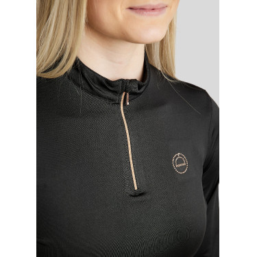Polo Montar Everly Mon Tech Damen langarm roségold Schwarz