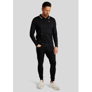 Polo Montar MoDrake Herren mit kontrastierendem Kragen und langen Ärmeln Polo Montar MoDrake Herren mit kontrastierendem Kragen und langen Ärmeln